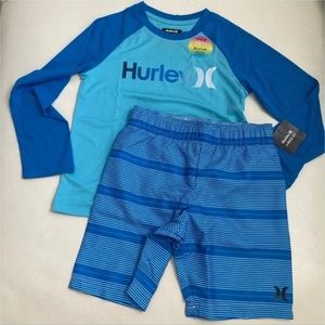 Hurley long sleeve shorts set UPF50+